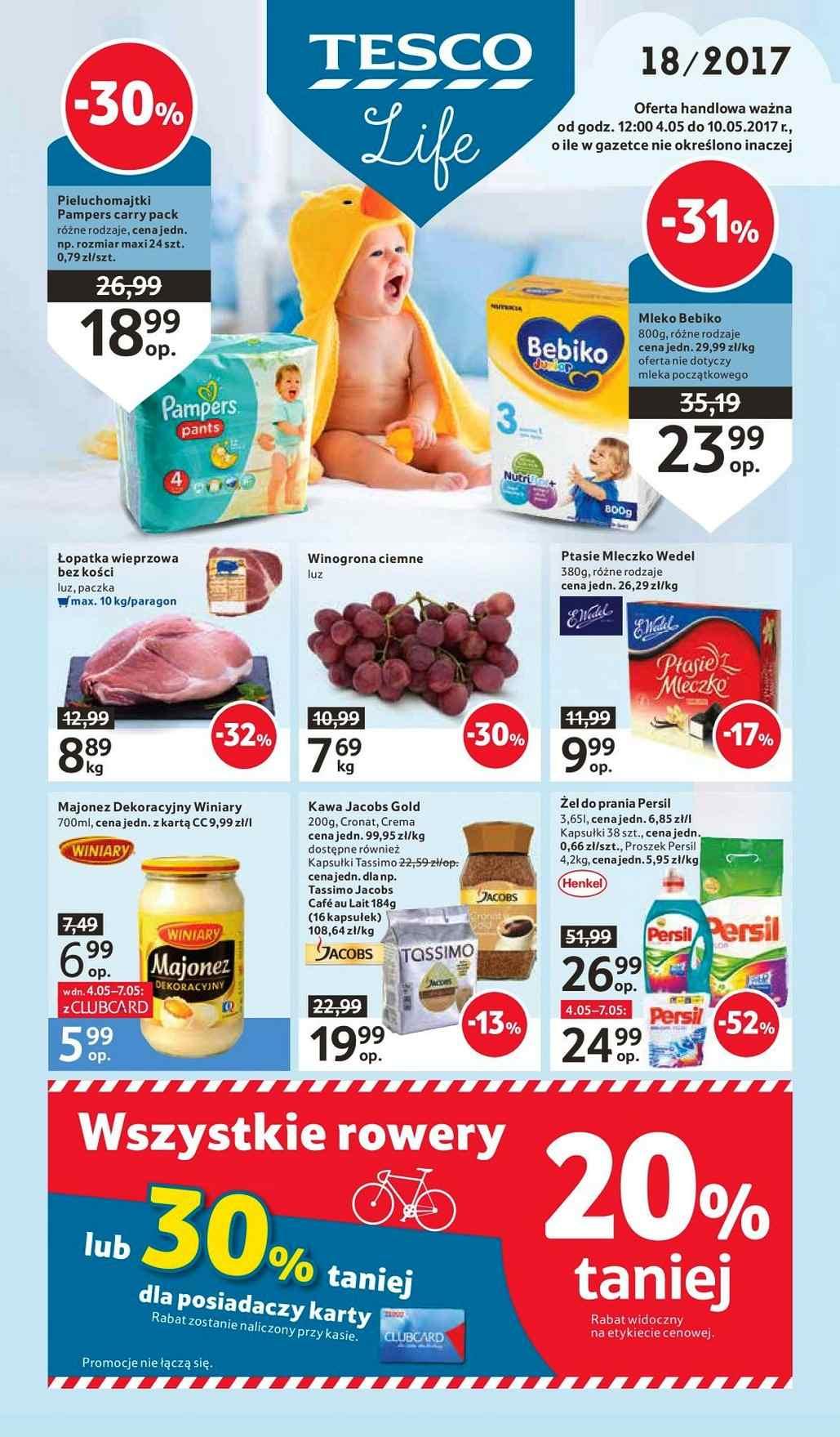 tesco pampers promocje