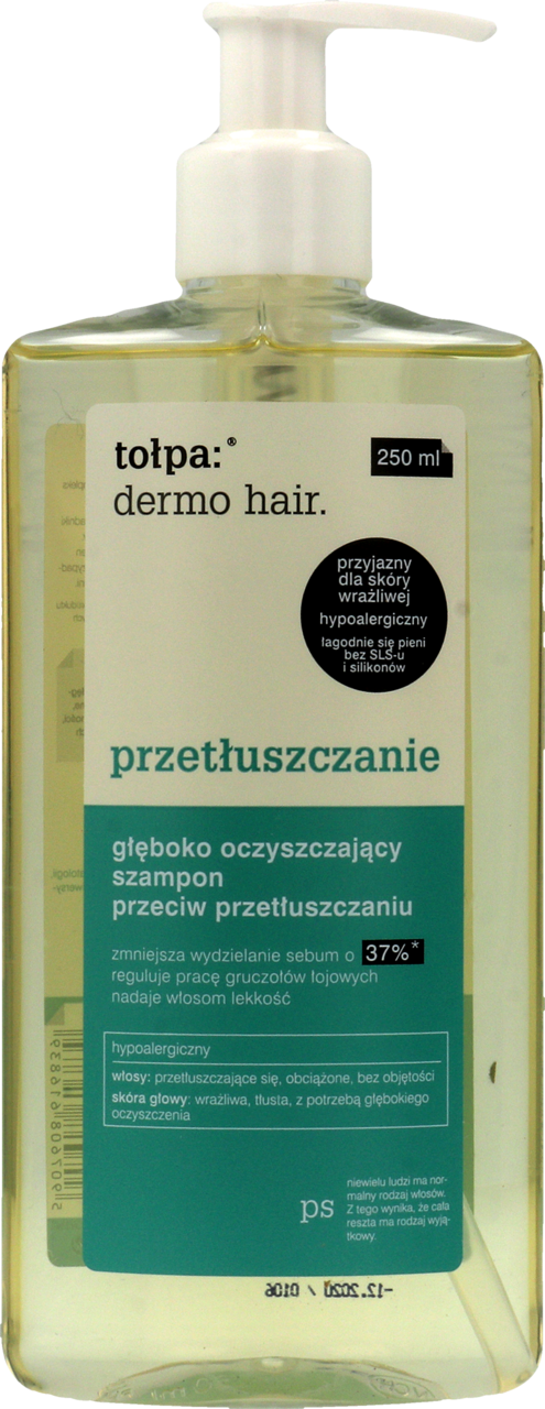 tołpa dermo hair głęboko oczyszczający szampon przeciw przetłuszczaniu opinie