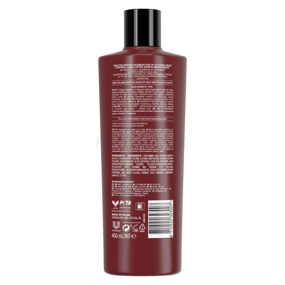 tresemmé keratin smooth szampon skład