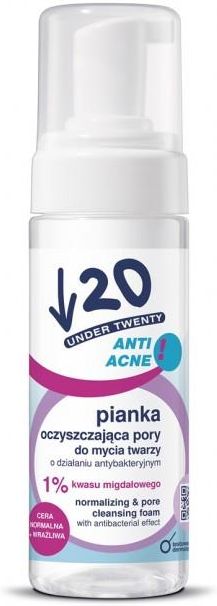 under twenty anti acne pianka oczyszczająca pory do mycia twarzy