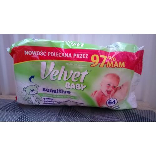 velvet baby sensitive chusteczki nawilżane aloes rumianek hipoalergicz