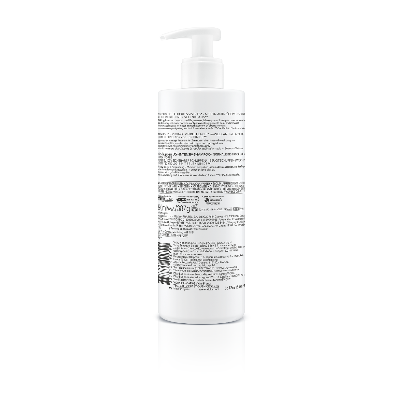 vichy dercos szampon przeciwłupieżowy suche 390 ml