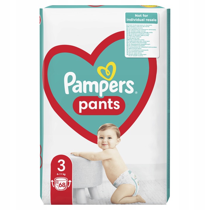 zakładanie pieluchomajtek pampers