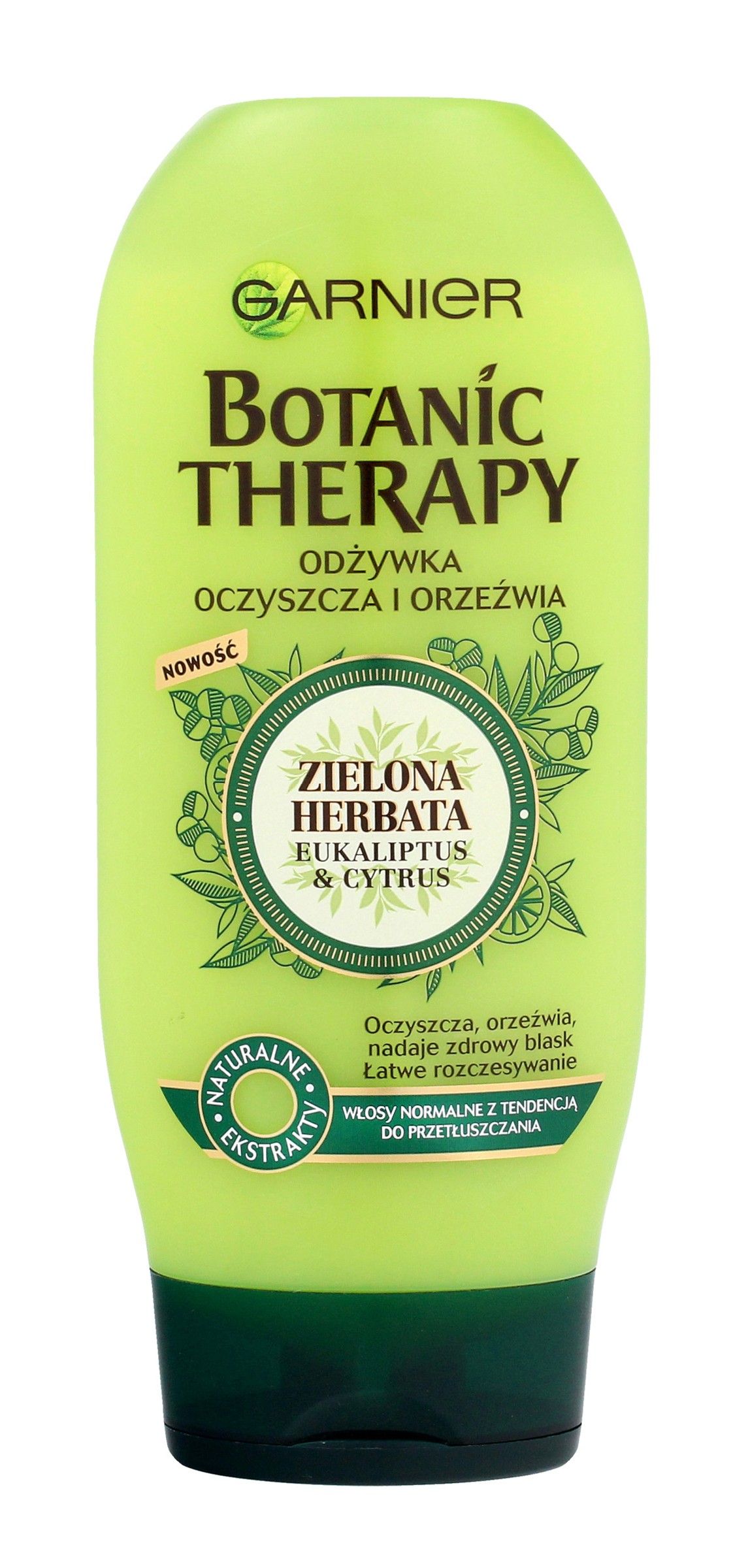 zielona odżywka do włosów garnier botanic therapy